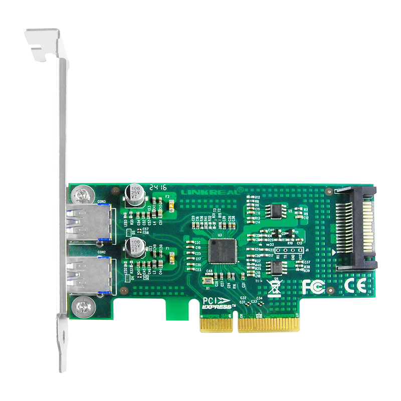 LRSU9A42-2A PCIe to 2 Port USB 3.1 Type A Expansion Card